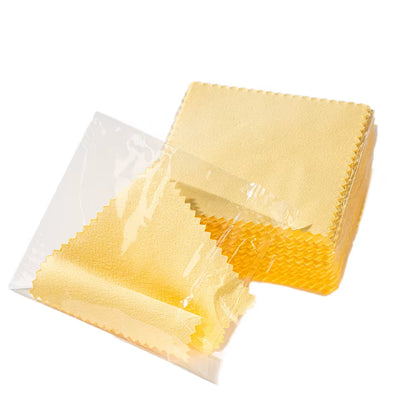 50Pcs Individually Silver Cleaner Polishing Jewelry Cloth Napkin Tarnish Remover Tool with Package Ornaments for Silverware Gold